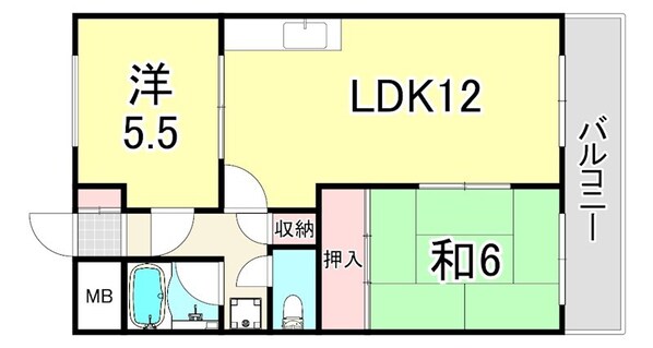 橋本第3マンションの物件間取画像